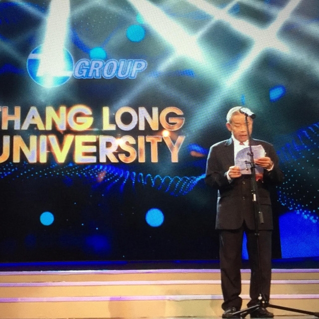  Nguyên Phó Chủ tịch Quốc hội Nguyễn Phúc Thanh phát biểu tại một sự kiện của Thăng Long Group 