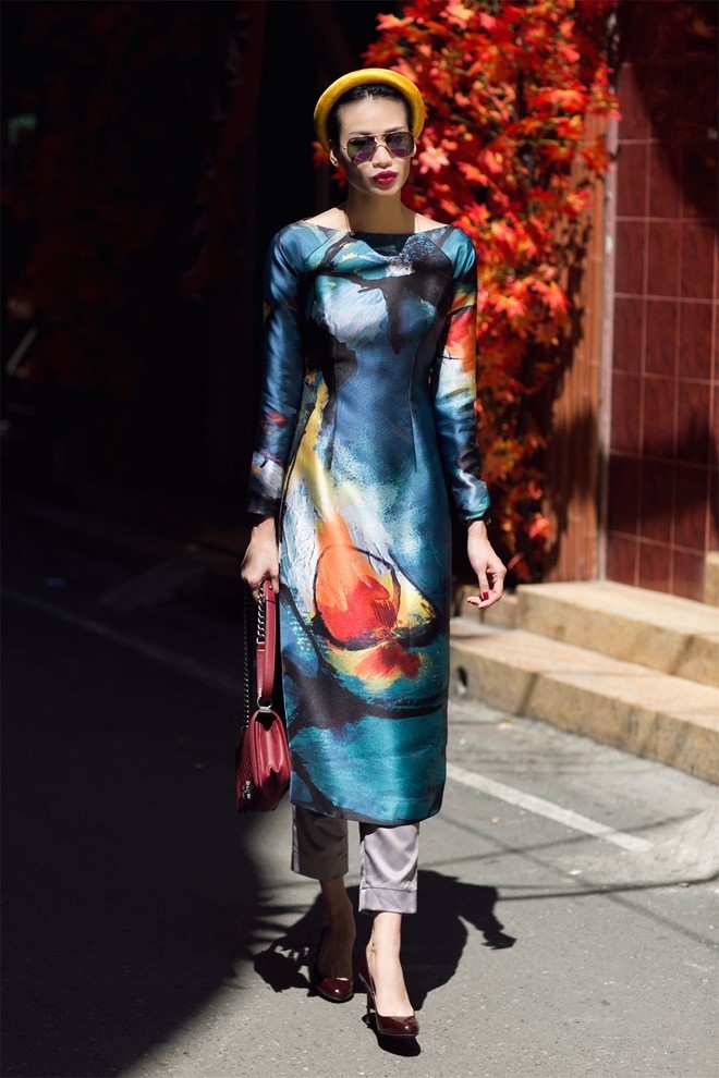 Bien tap vien thoi trang dien ao dai cach tan dao pho hinh anh 3