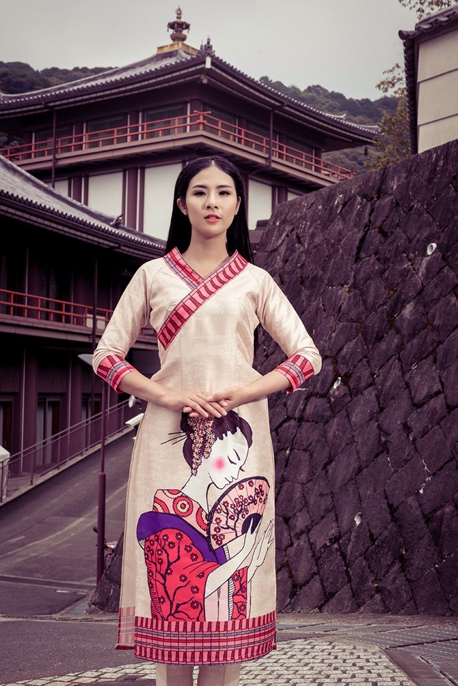 Hoa hau Ngoc Han chup anh ao dai tai Nhat Ban hinh anh 6