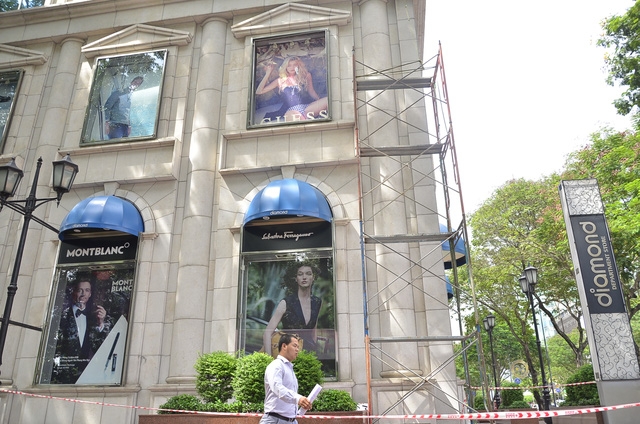 Giàn giáo nơi xảy ra sự cố