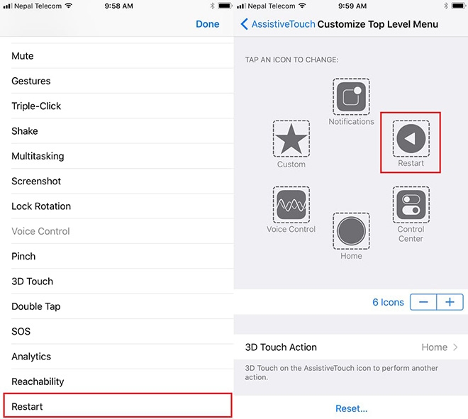 Cách khởi động lại iPhone không cần bấm phím nguồn - 2