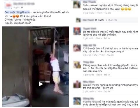 Cong an xac minh clip dua tre gao khoc khi bi treo len xa hinh anh 2