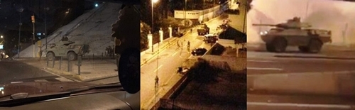 Phương tiện quân sự được triển khai tại Caracas. Ảnh: Twitter.