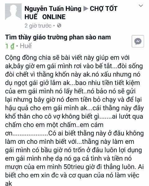 thay giao khung hoang tinh than vi bi vu lua tinh tren facebook hinh anh 2