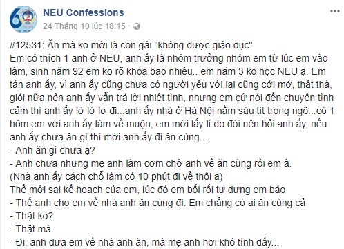 Cô gái bị nhận xét vô giáo dục khi đến nhà bạn trai ăn cơm không mời Cô gái bị nhận xét vô giáo dục khi đến nhà bạn trai ăn cơm không mời