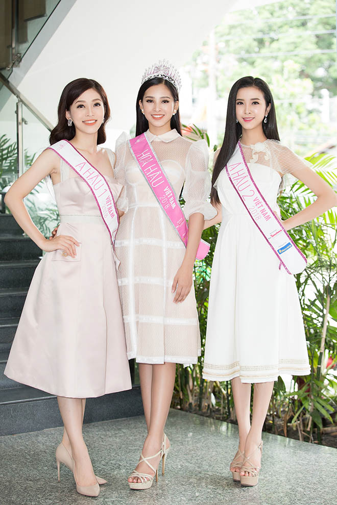 Top 3 Hoa hậu Việt Nam 2018 lần đầu đọ sắc sau đăng quang