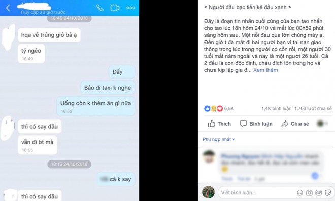 Dòng tin nhắn cuối cùng và câu chuyện gây ám ảnh của thanh niên 26 tuổi qua đời vì tai nạn sau khi uống rượu Dòng tin nhắn cuối cùng và câu chuyện gây ám ảnh của thanh niên 26 tuổi qua đời vì tai nạn sau khi uống rượu