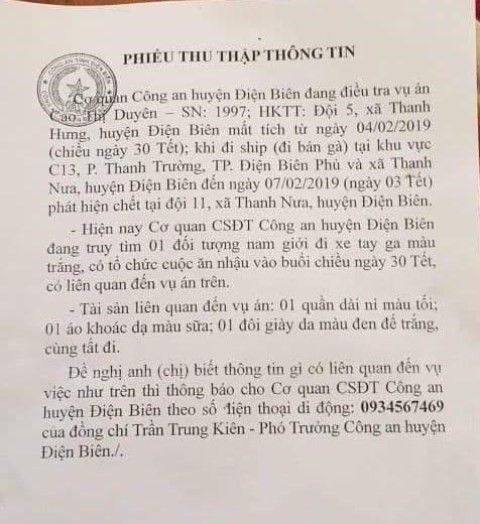Nữ sinh tử vong cạnh chuồng lợn: Nghi phạm đi xe tay ga màu trắng Nữ sinh tử vong cạnh chuồng lợn: Nghi phạm đi xe tay ga màu trắng