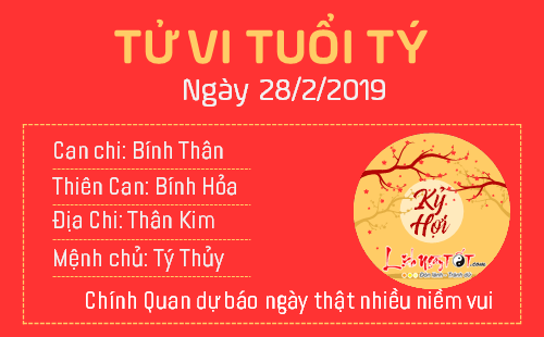 Tử vi thứ 5 ngày 28/2/2019 của 12 con giáp: Dậu có cơ hội kiếm tiền, Ngọ rắc rối vì Kiếp Tài