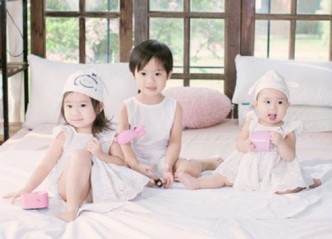  Vẻ đáng yêu của 3 công chúa, hoàng tử nhà Lý Hải. 
