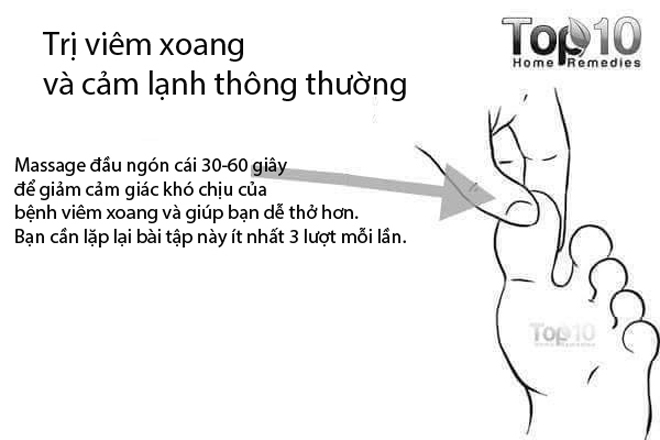 Bấm huyệt ở tay và chân trị 10 vấn đề về sức khỏe thường gặp