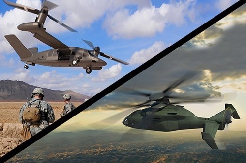 Các mẫu máy bay V-280 Valor (trên) và SB-1 Defiant /// Ảnh: Bell/Boeing