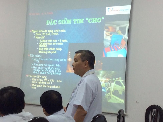  PGS.TS Nguyễn Hữu Ước chia sẻ về ca ghép tim. Ảnh: V.Thu 