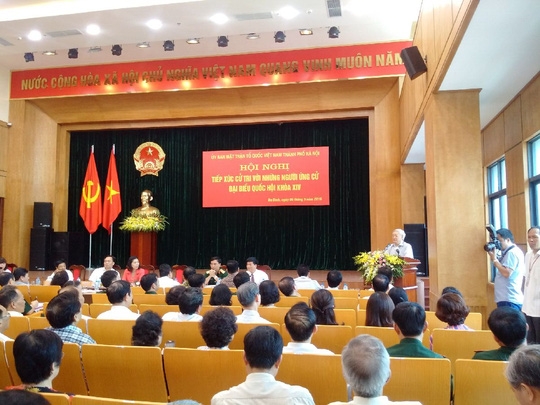  Tổng Bí thư trình bày chương trình hành động trước cử tri 