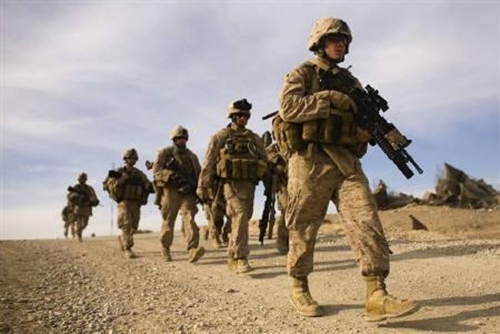 Lính thủy đánh bộ Mỹ. Ảnh: reuters.