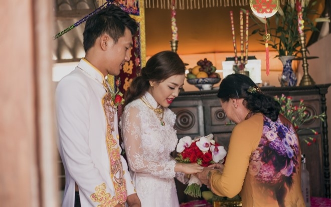 Lễ cưới giản dị của Quang Tuấn và Linh Phi1