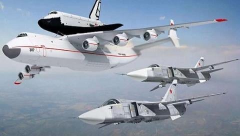 Máy bay vận tải lớn nhất thế giới An-225 Mriya chở tàu con thoi Buran