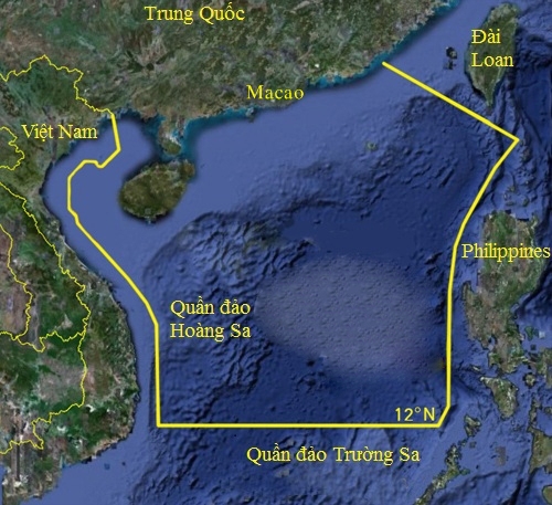 Khu vực Trung Quốc đơn phương cấm đánh bắt cá. Đồ họa: Sina