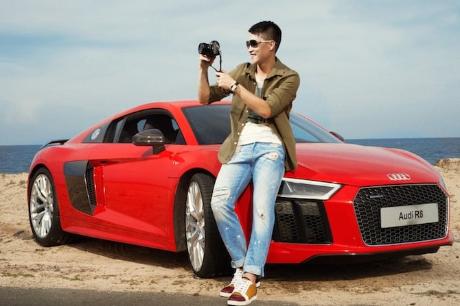 Công Vinh khoe dáng với Audi R8 Coupé hàng độc - ảnh 3