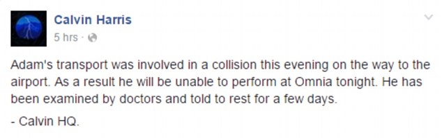 Calvin Harris nhập viện sau tai nạn ô tô nghiêm trọng - Ảnh 2. Calvin Harris nhập viện sau tai nạn ô tô nghiêm trọng - Ảnh 2.
