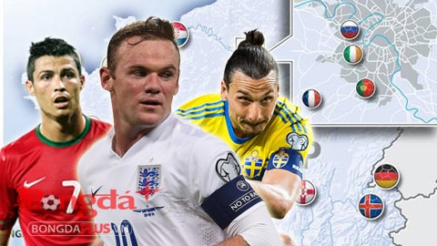 Infographic: Địa điểm hội quân của các đội tuyển dự Euro 2016