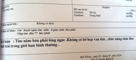  Kết luận về trường hợp đảo ngược tim và phủ tạng của anh Phạm Văn Ch. 