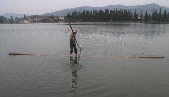  Ông có ý tưởng dùng tre vượt sông sau khi bị lỡ một chuyến đò về nhà. 