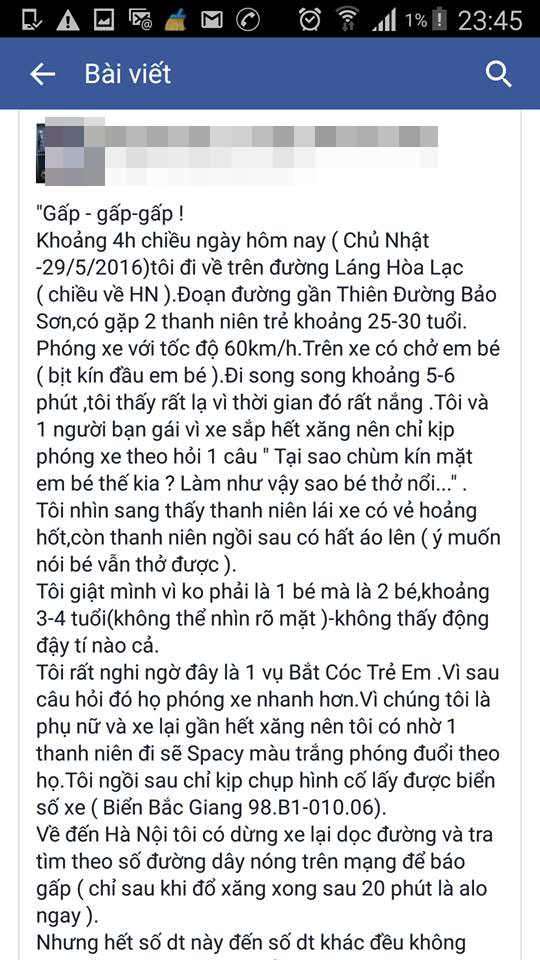 Thực hư chuyện phát hiện 2 cháu bé bị trùm kín đầu - Ảnh 1.