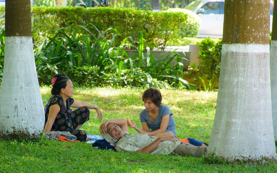 Dan Da Nang xuong gam cau, cong vien tron nong 37 do C hinh anh 11