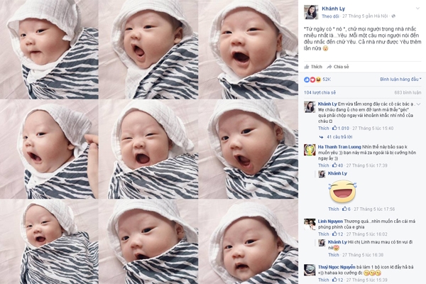  Những hình ảnh của bé Khoai Tây khiến dư luận không thể ngừng yêu, chẳng trách Mạc Hồng Quân không kìm nén được tình phụ tử. 