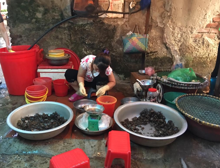 cua đồng, cua đồng ế ẩm, nắng nóng, cua đồng ế ẩm tại chợ, xếp hàng mua cua đồng
