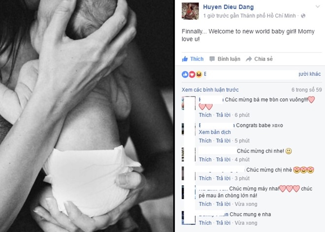 Nguoi mau Dieu Huyen sinh con gai dau long hinh anh 1