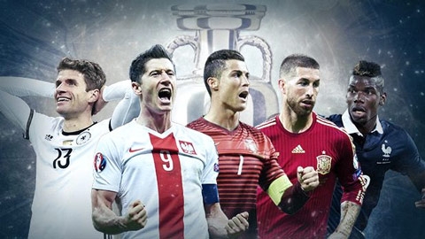 Thống kê thú vị về 24 đội bóng dự EURO 2016