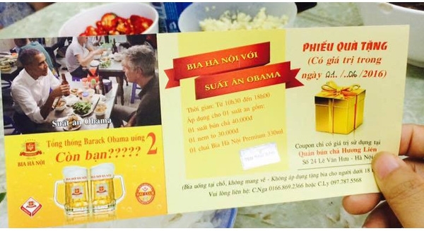 Dùng hình ảnh ông Obama để marketing, Bia Hà Nội có thể bị phạt 30 triệu đồng