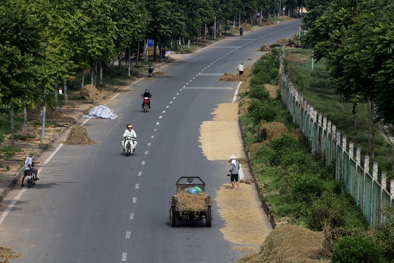 Đại lộ Thăng Long, hiện đại, Việt Nam, Hà Nội, sân phơi, đường làng