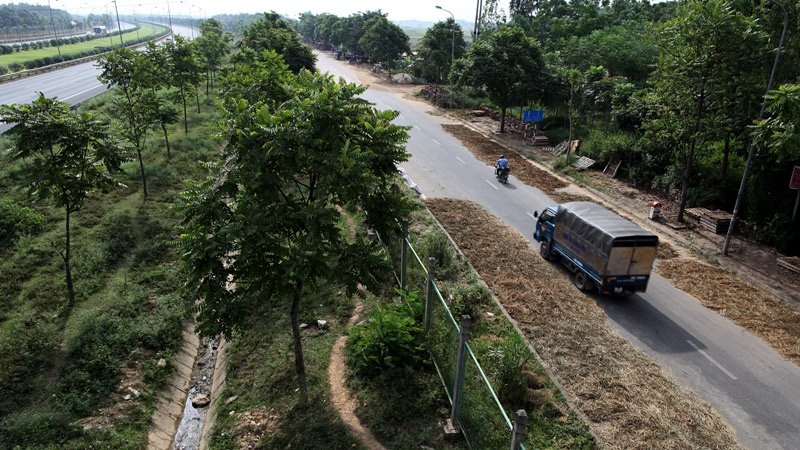 Đại lộ Thăng Long, hiện đại, Việt Nam, Hà Nội, sân phơi, đường làng