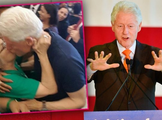 Bill Clinton, khóa môi, hôn, Hillary