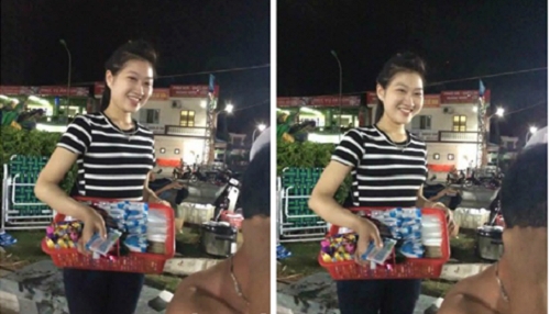 'Truy lùng' cô gái bán kẹo xinh ngất ngây - Ảnh 1