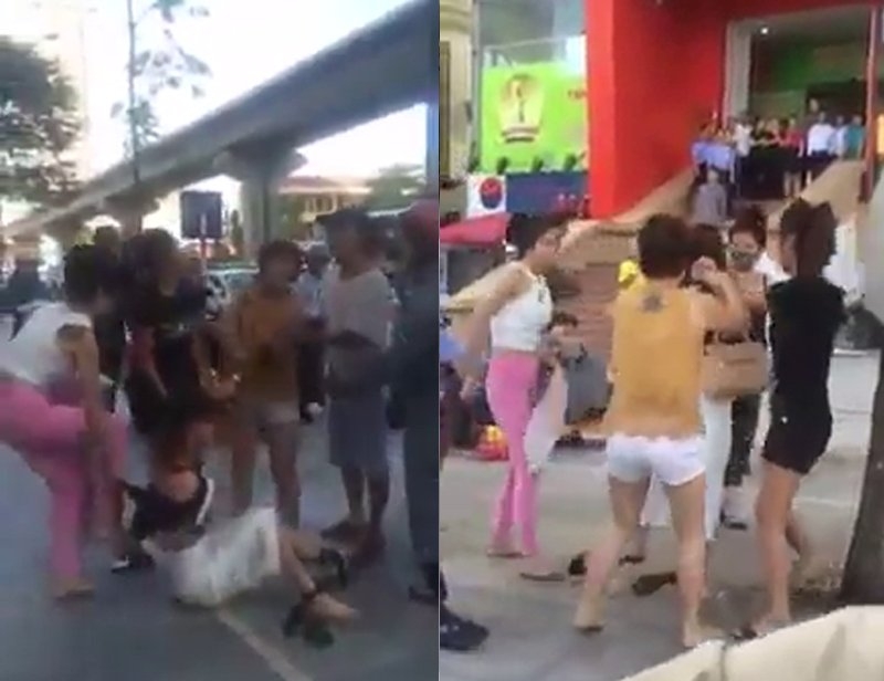 khoi to nhom phu nu danh ghen truoc sieu thi big c hinh anh 1