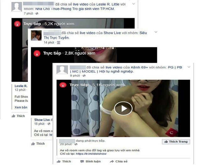 Truc loi tu video khoe than qua Facebook Live o Viet Nam hinh anh 1
