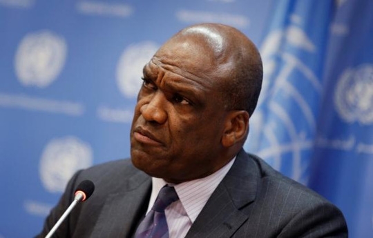  Ông John Ashe, cựu chủ tịch Đại Hội Đồng Liên Hiệp Quốc. Ảnh: REUTERS 