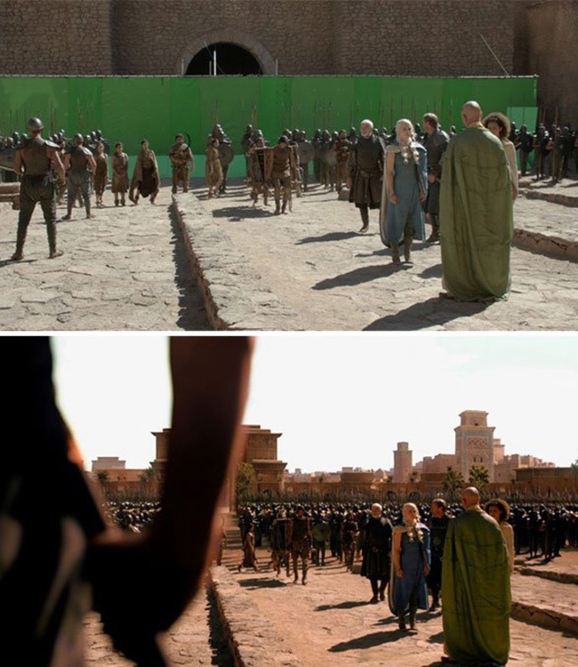 Các cảnh phim 'Game of Thrones' trước và sau xử lý kỹ xảo
