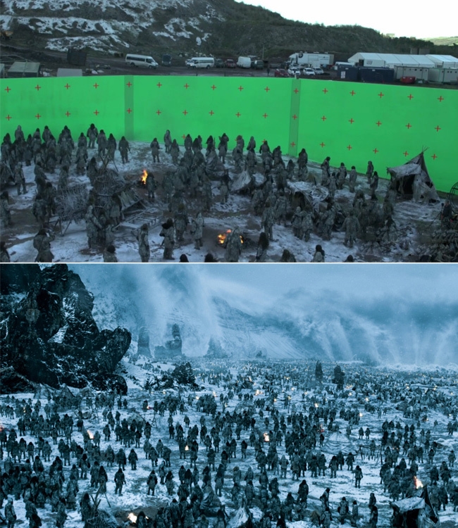 Các cảnh phim 'Game of Thrones' trước và sau xử lý kỹ xảo