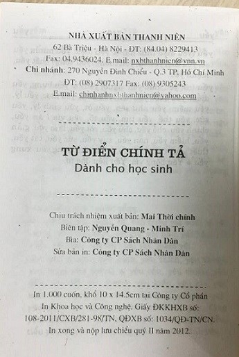 Xôn xao cuốn từ điển chính tả tiếng Việt cũng sai... chính tả? - Ảnh 5