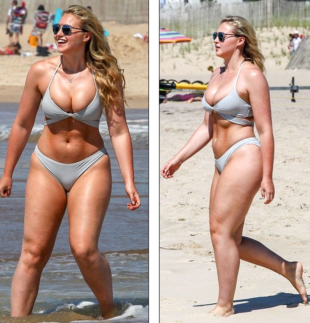  Iskra Lawrence, người đẹp 25 tuổi, đang hành nghề người mẫu tại Anh. Người đẹp sở hữu thân hình mĩm mĩm nhưng vẫn có những đường cong nóng bỏng. 