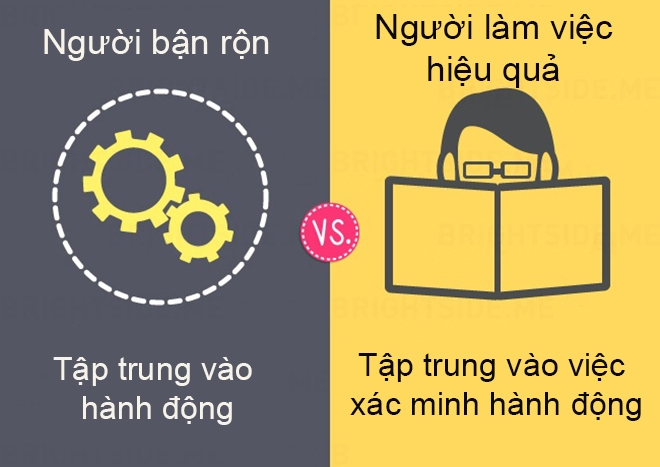 Sự khác biệt giữa người bận rộn với người làm việc hiệu quả