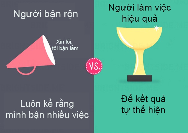 Sự khác biệt giữa người bận rộn với người làm việc hiệu quả