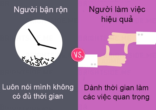 Sự khác biệt giữa người bận rộn với người làm việc hiệu quả