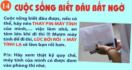 15 điều thí sinh cần thấm trước giờ thi 