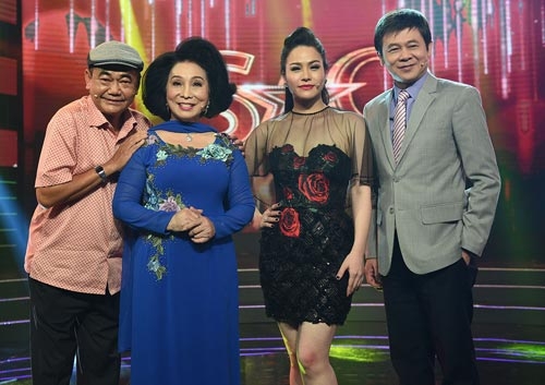 Từ trái qua: diễn viên Việt Anh, Bạch Tuyết, Nhật Kim ANh